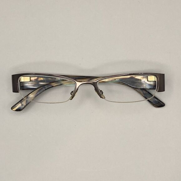 Gucci GG 2859 N0T Half Rim Bronze Brown Marble Eyeglasses Frame 51-17-135 - Picture 1 of 10